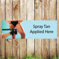 BAN055 Spray Tan Applied Here Advertising PVC Banner Indoor/Outdoor Waterproof with Eyelets 5 Sizes Available