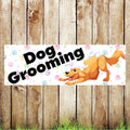 BAN066 Dog Grooming Advertising PVC Banner Indoor/Outdoor Waterproof with Eyelets 5 Sizes Available