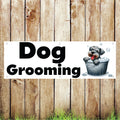 BAN068 Dog Grooming Advertising PVC Banner Indoor/Outdoor Waterproof with Eyelets 5 Sizes Available