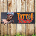 BAN073 Tattoo Studio Advertising PVC Banner Indoor/Outdoor Waterproof with Eyelets 5 Sizes Available