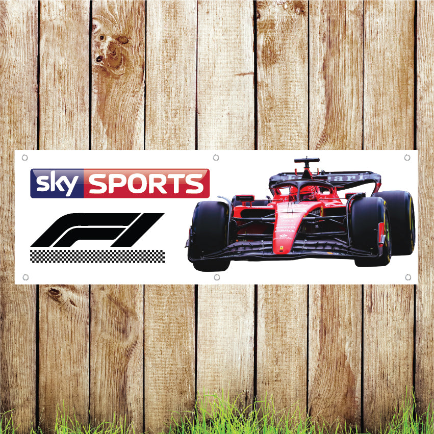 BAN081 Sky Sports Formula 1 Advertising PVC Banner Indoor/Outdoor Waterproof with Eyelets 5 Sizes Available