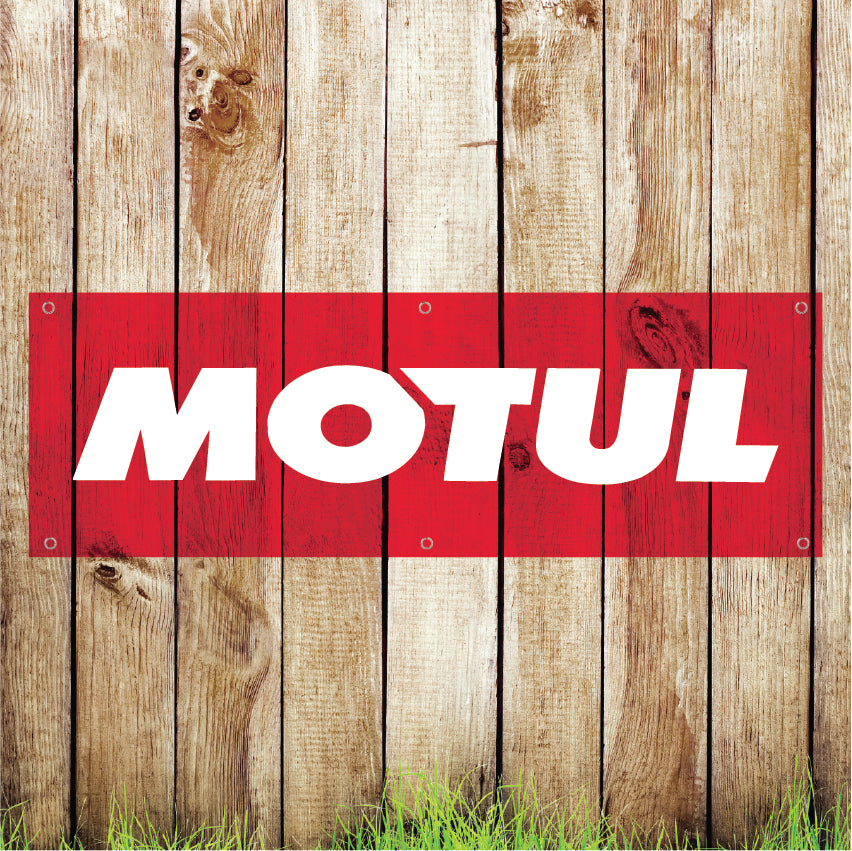 BAN095 Motul Car Garage Advertising PVC Banner Indoor/Outdoor Waterproof with Eyelets 5 Sizes Available