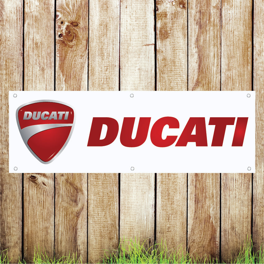 BAN101 Ducati Garage Advertising PVC Banner Indoor/Outdoor Waterproof with Eyelets 5 Sizes Available