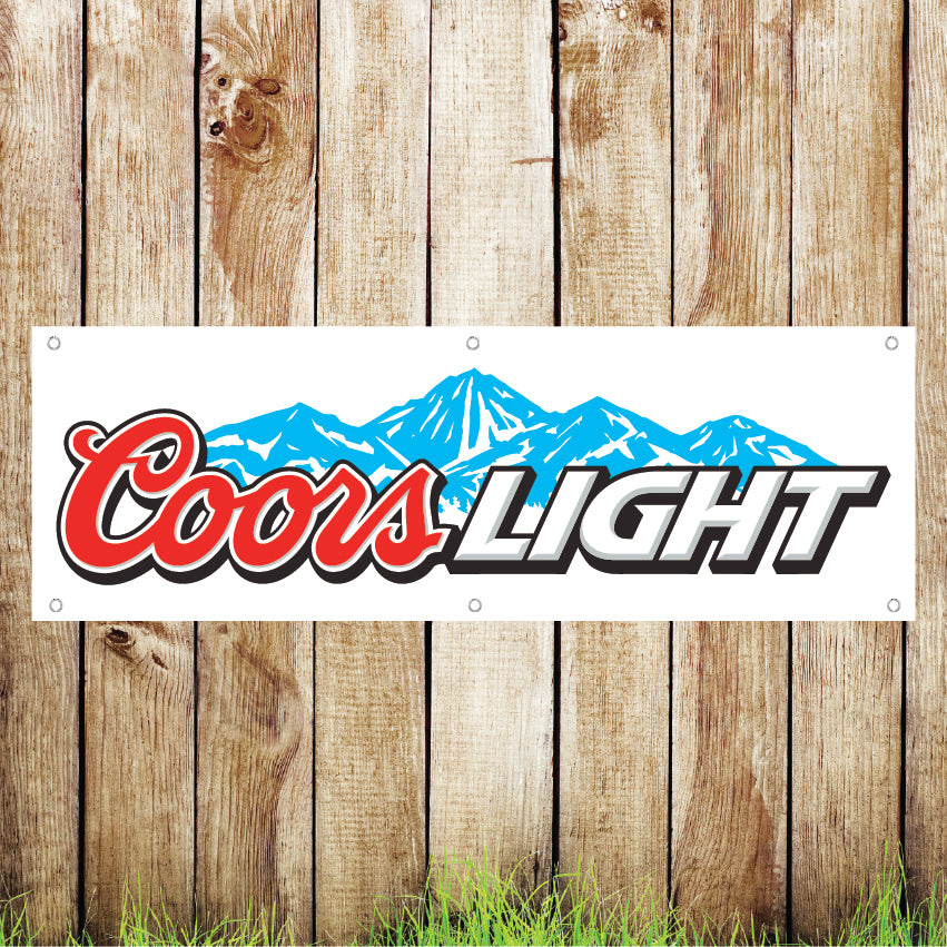 BAN121 Cool Light Advertising PVC Pub Banner Indoor/Outdoor Waterproof with Eyelets 5 Sizes Available