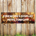 BAN122 Fireworks Display Advertising PVC Pub Banner Indoor/Outdoor Waterproof with Eyelets 5 Sizes Available