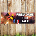 BAN123 Fireworks For Sale Advertising PVC Pub Banner Indoor/Outdoor Waterproof with Eyelets 5 Sizes Available