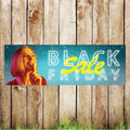 BAN128 Black Friday Sale Advertising PVC Pub Banner Indoor/Outdoor Waterproof with Eyelets 5 Sizes Available