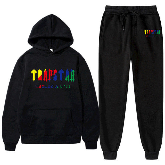 Men's Oversized Letter Print Hoodie and Sweatpants Two-Piece Set