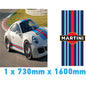BKRBS01-05 Martini Racing Style Black Bonnet Stripe For Porsche