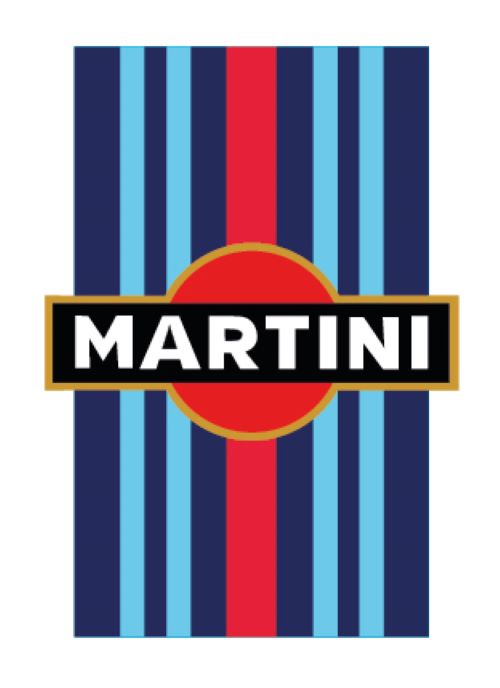 BKRBS02 Martini Racing Style Black Bonnet Stripe For Porsche
