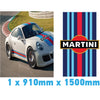 BKRBS03 Martini Racing Style Black Bonnet Stripe For Porsche