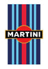 BKRBS04 Martini Racing Style Black Bonnet Stripe For Porsche