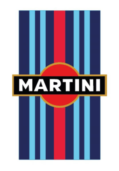 BKRBS04 Martini Racing Style Black Bonnet Stripe For Porsche