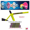 Bike Black And Yellow Personalised Bike Frame Name Stickers Cycle Cycling Frame Helmet Decals