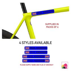 Bike Blue Personalised Bike Frame Name Stickers Cycle Cycling Frame Helmet Decals
