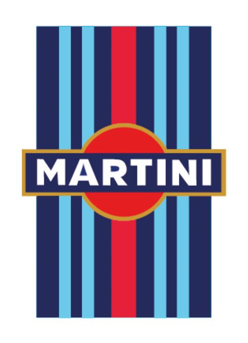 BMRBS02 Martini Racing Style Blue Bonnet Stripe For Porsche