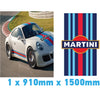 BMRBS03 Martini Racing Style Blue Bonnet Stripe For Porsche