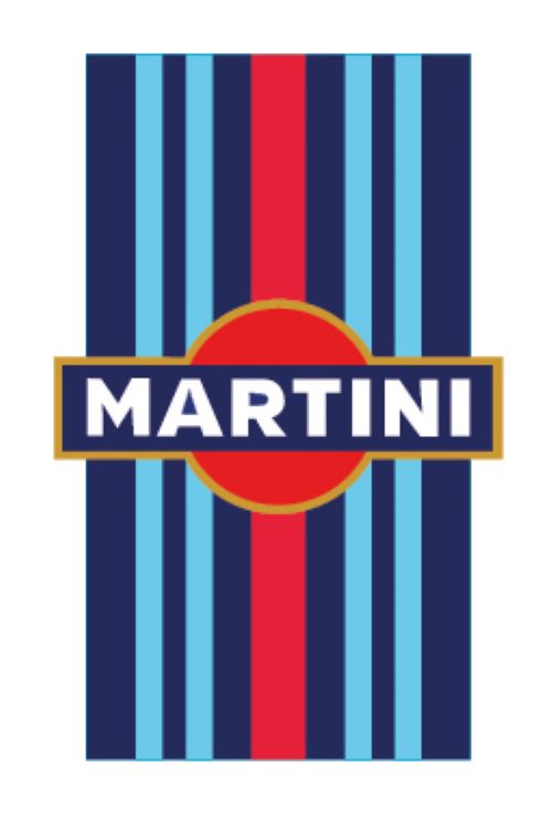 BMRBS04 Martini Racing Style Blue Bonnet Stripe For Porsche