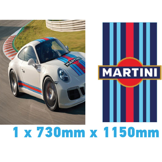 BMRBS04 Martini Racing Style Blue Bonnet Stripe For Porsche