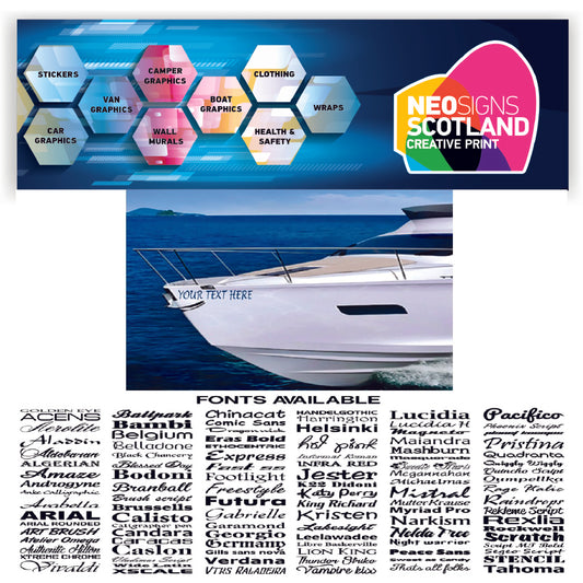BN02 560mm boat watercraft names SIngle Colour