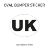 White Oval Bumper Sticker 180mm x 137mm BS01-49