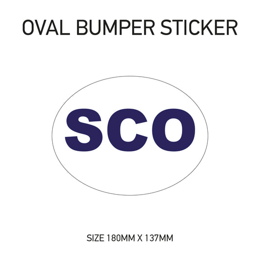 BS02 Scotland - White Oval Sticker 180mm x 137mm