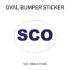 White Oval Bumper Sticker 180mm x 137mm BS01-49
