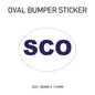 White Oval Bumper Sticker 180mm x 137mm BS01-49