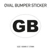 White Oval Bumper Sticker 180mm x 137mm BS01-49