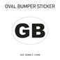 White Oval Bumper Sticker 180mm x 137mm BS01-49
