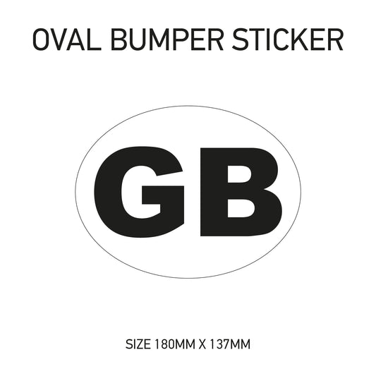 BS03 Great Britain - White Oval Sticker 180mm x 137mm