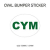 BS06 Wales - White Oval Sticker 180mm x 137mm