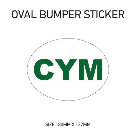 BS06 Wales - White Oval Sticker 180mm x 137mm