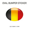White Oval Bumper Sticker 180mm x 137mm BS01-49