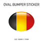 White Oval Bumper Sticker 180mm x 137mm BS01-49