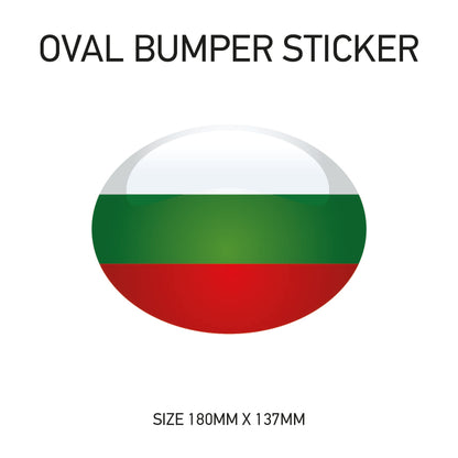 White Oval Bumper Sticker 180mm x 137mm BS01-49