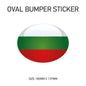 White Oval Bumper Sticker 180mm x 137mm BS01-49