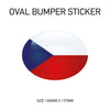 White Oval Bumper Sticker 180mm x 137mm BS01-49