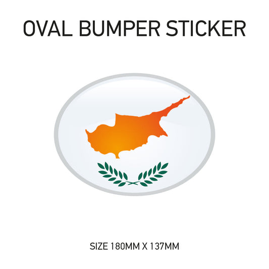 BS24 Cyprus - Oval  Sticker 180mm x 137mm