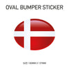 White Oval Bumper Sticker 180mm x 137mm BS01-49