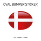 White Oval Bumper Sticker 180mm x 137mm BS01-49