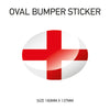 White Oval Bumper Sticker 180mm x 137mm BS01-49