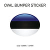 White Oval Bumper Sticker 180mm x 137mm BS01-49