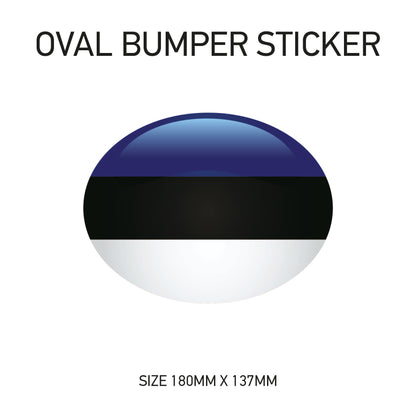 White Oval Bumper Sticker 180mm x 137mm BS01-49