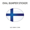 White Oval Bumper Sticker 180mm x 137mm BS01-49