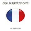 White Oval Bumper Sticker 180mm x 137mm BS01-49
