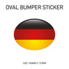 White Oval Bumper Sticker 180mm x 137mm BS01-49