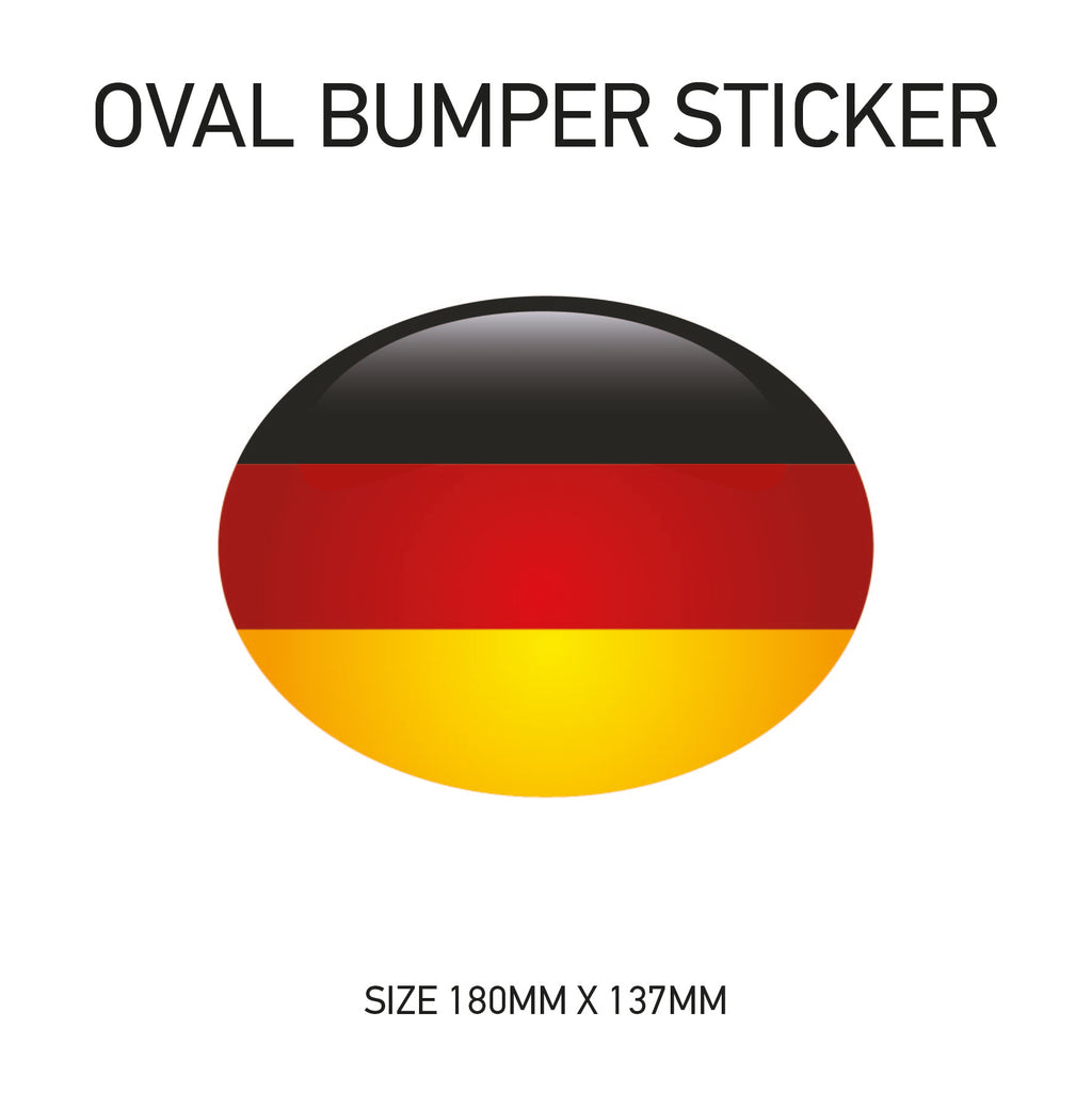 White Oval Bumper Sticker 180mm x 137mm BS01-49