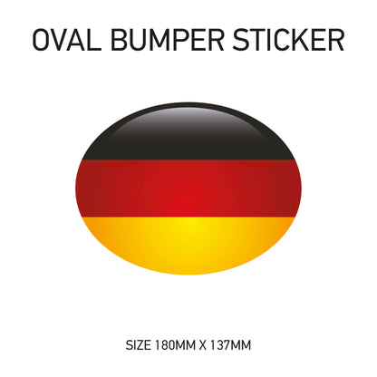White Oval Bumper Sticker 180mm x 137mm BS01-49