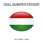 White Oval Bumper Sticker 180mm x 137mm BS01-49